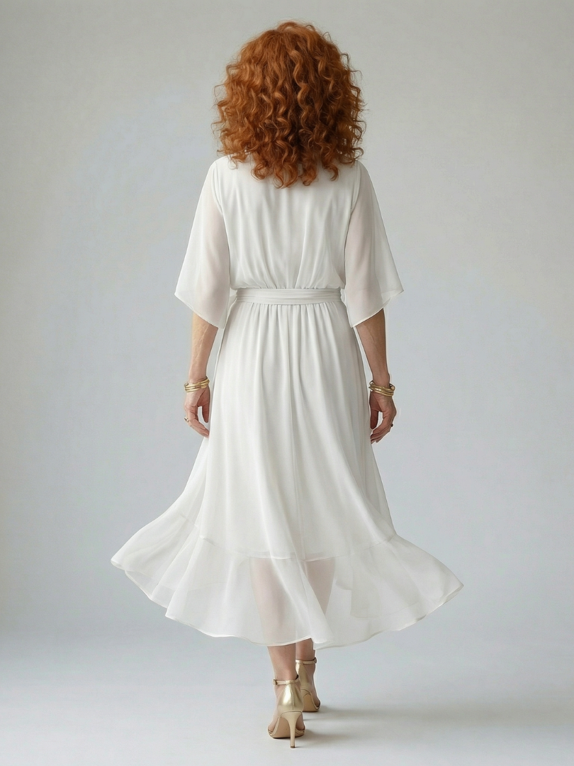 DOLORES | Vestido midi drapeado