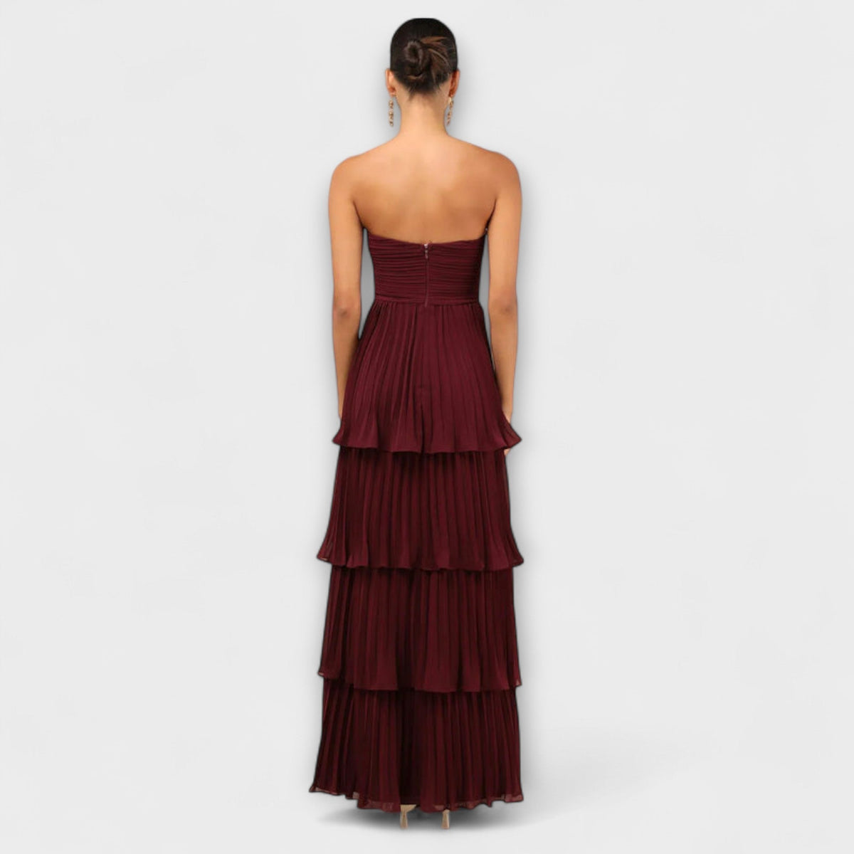 MARÍA JOSÉ JOSÉ | Vestido maxi sin tirantes plastificado