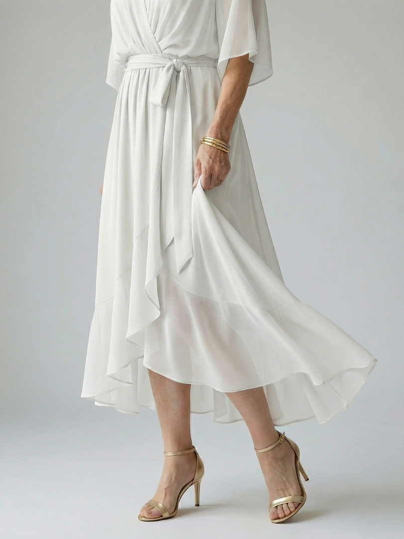 DOLORES | Vestido midi drapeado
