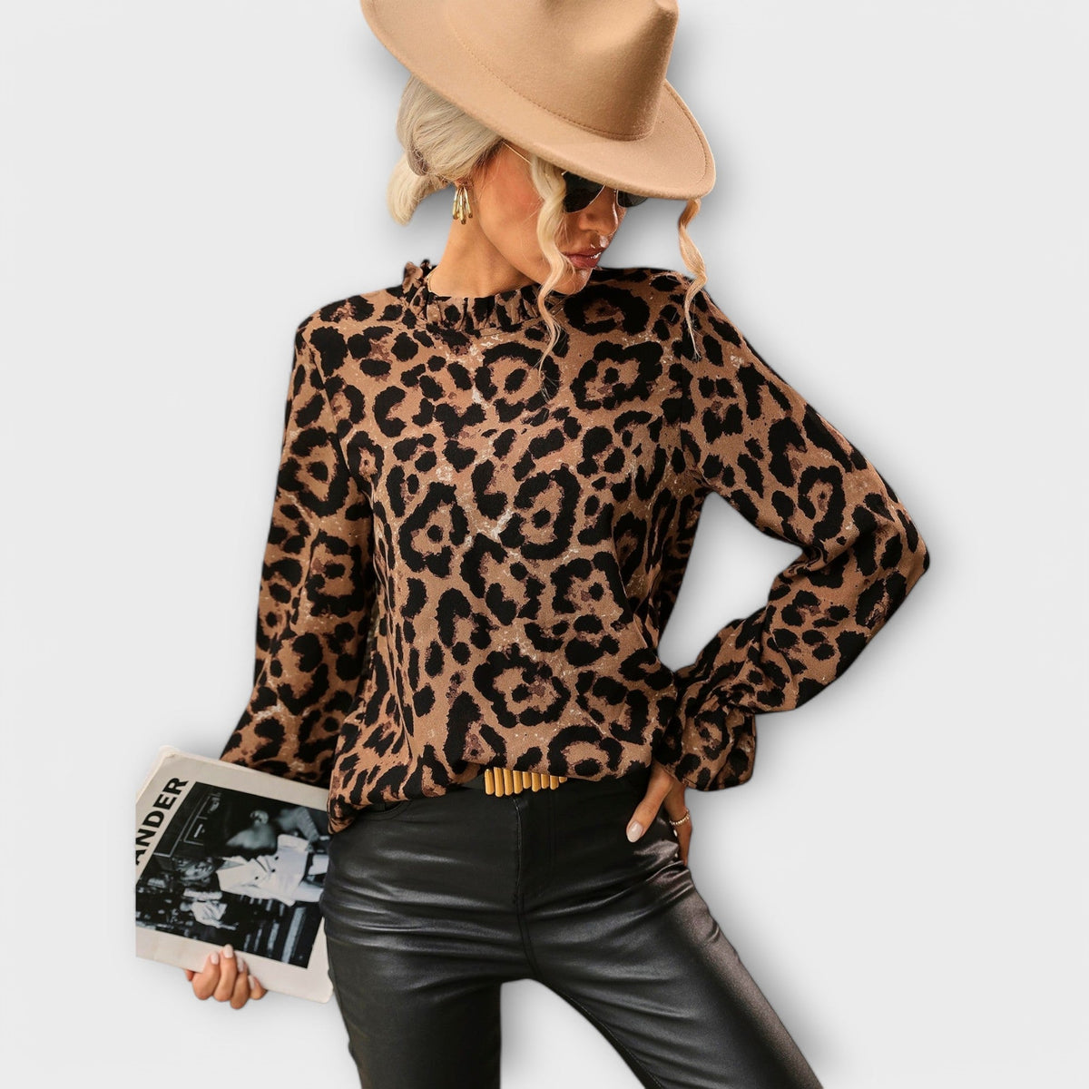 DANIELA | Blusa con cuello plisado