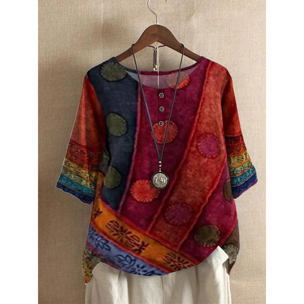 FERNANDA | Top bohemio multicolor