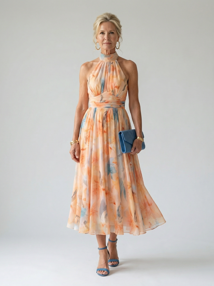 LUCÍA | Vestido midi halter