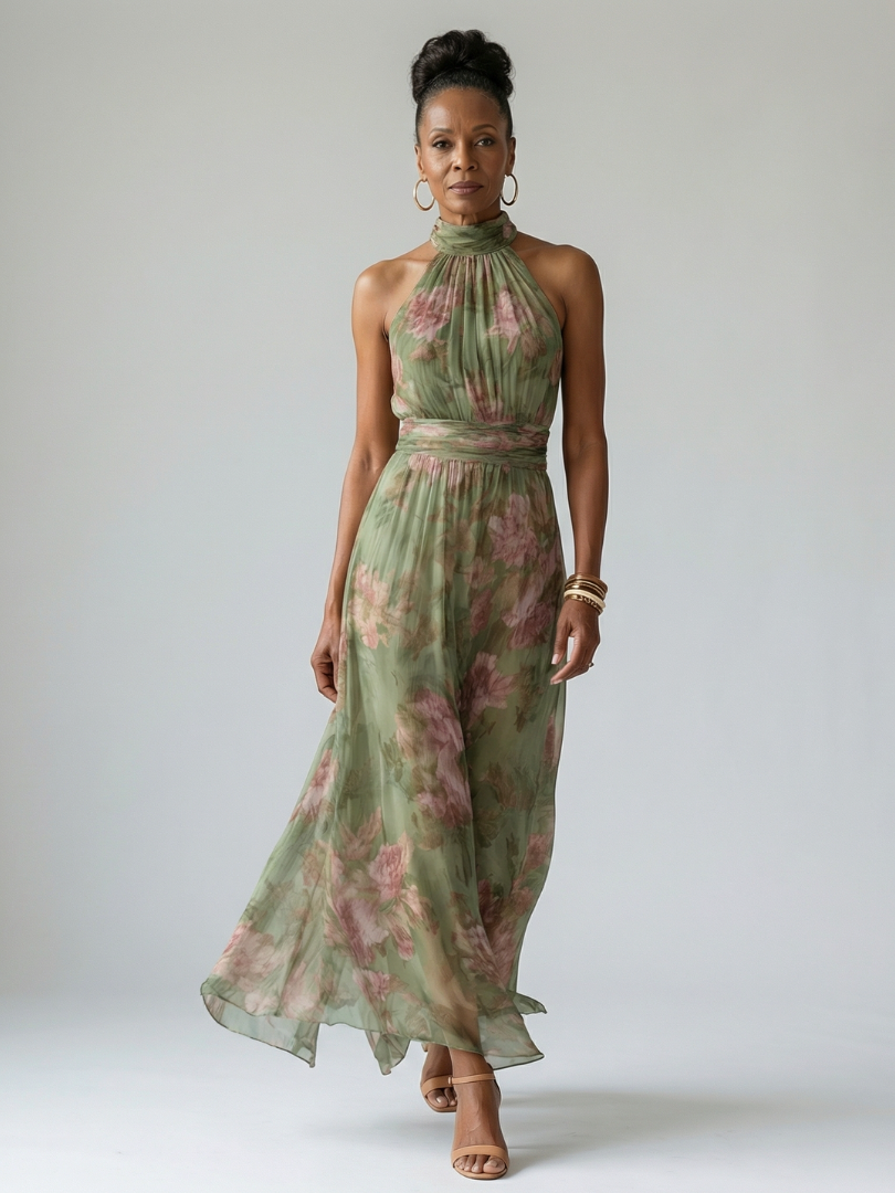 SOFÍA | Vestido midi con escote halter