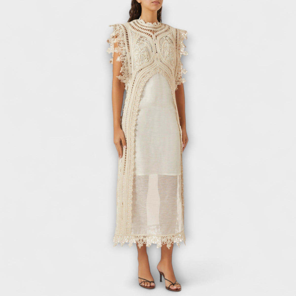ANDREA | Vestido maxi de organza