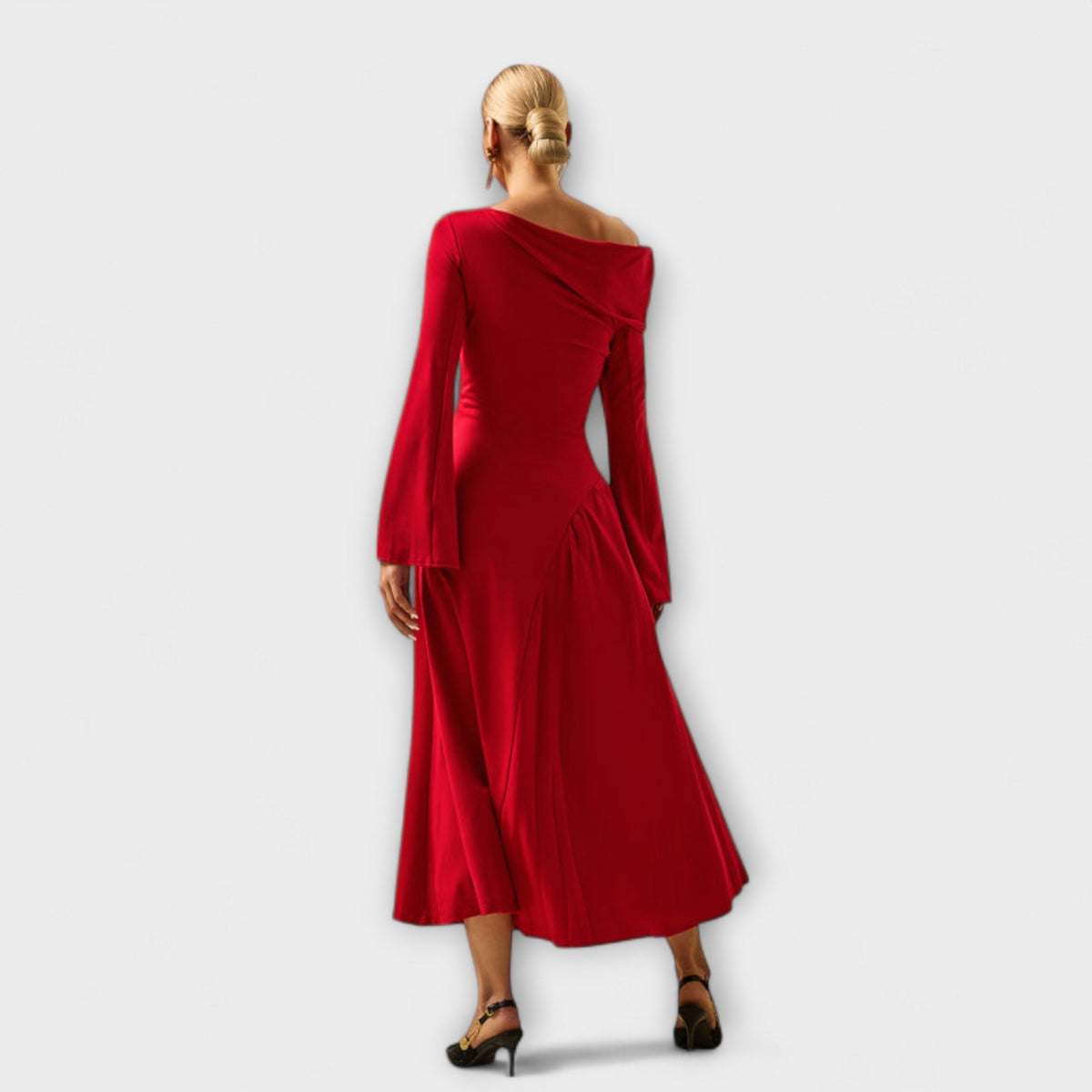 SOFÍA | Vestido midi con hombros descubiertos