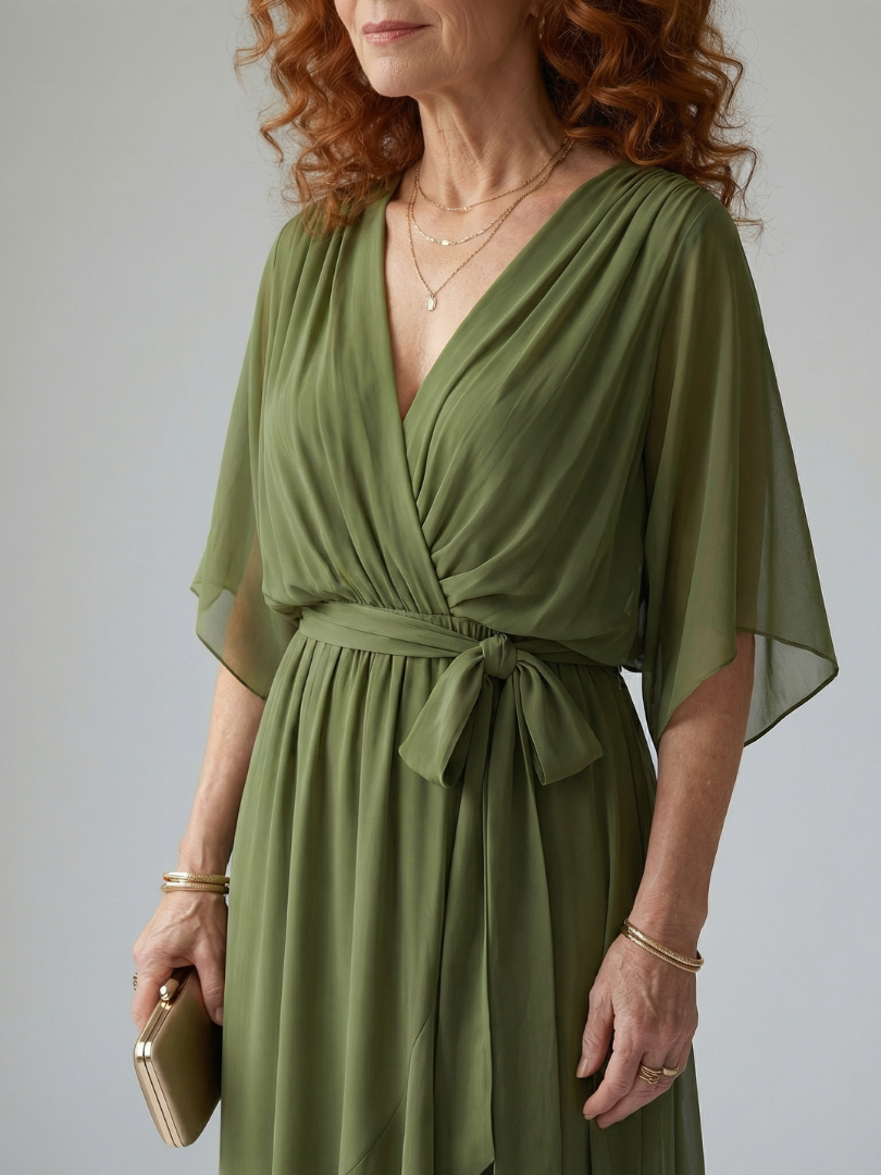 DOLORES | Vestido midi drapeado