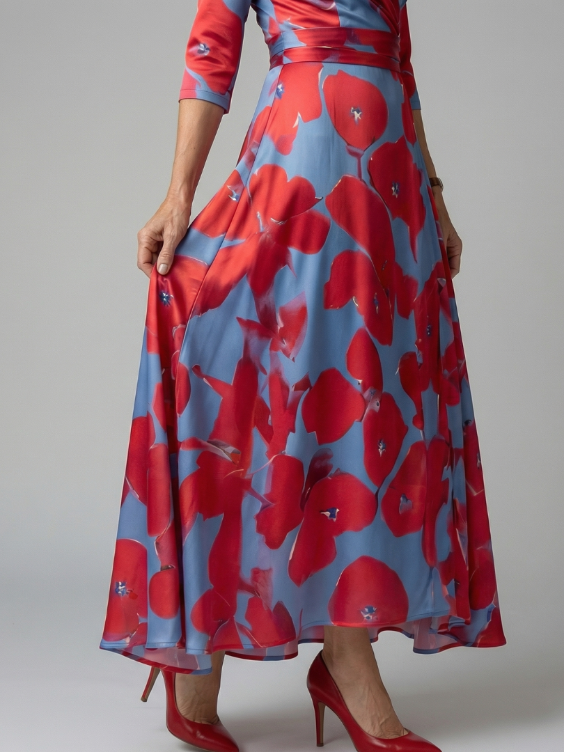 ANDREA | Vestido maxi con escote cruzado