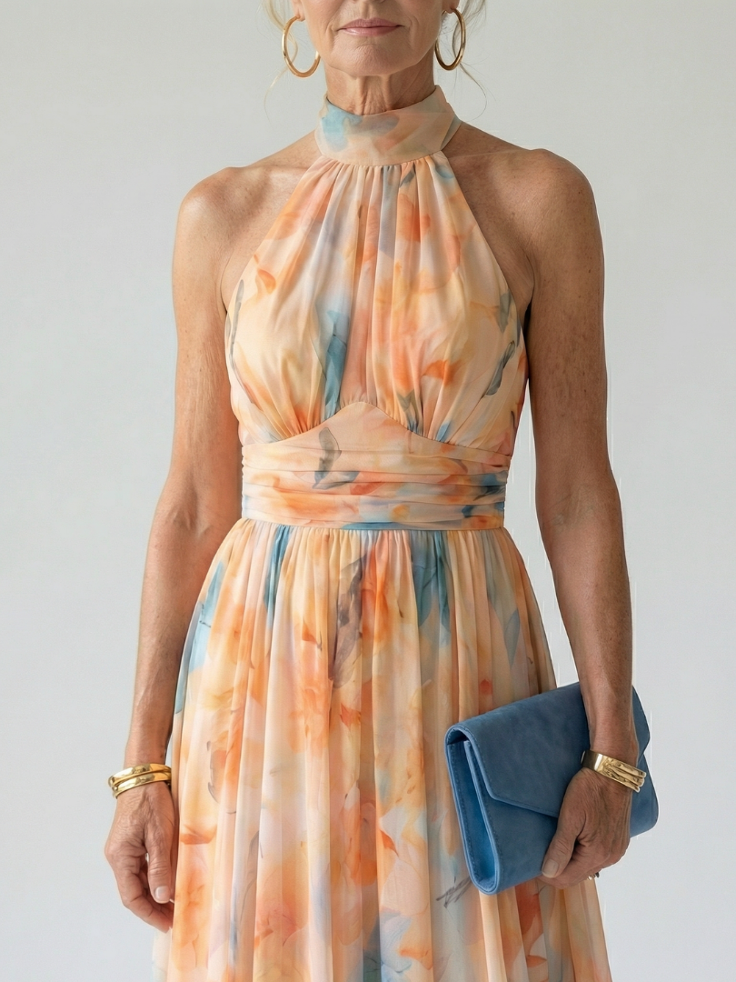 LUCÍA | Vestido midi halter