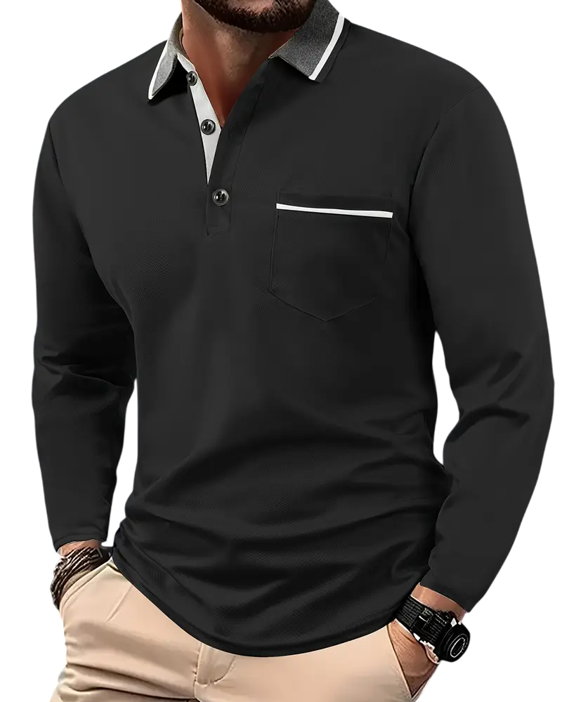 SOFÍA | Polo de manga larga con detalles en contraste
