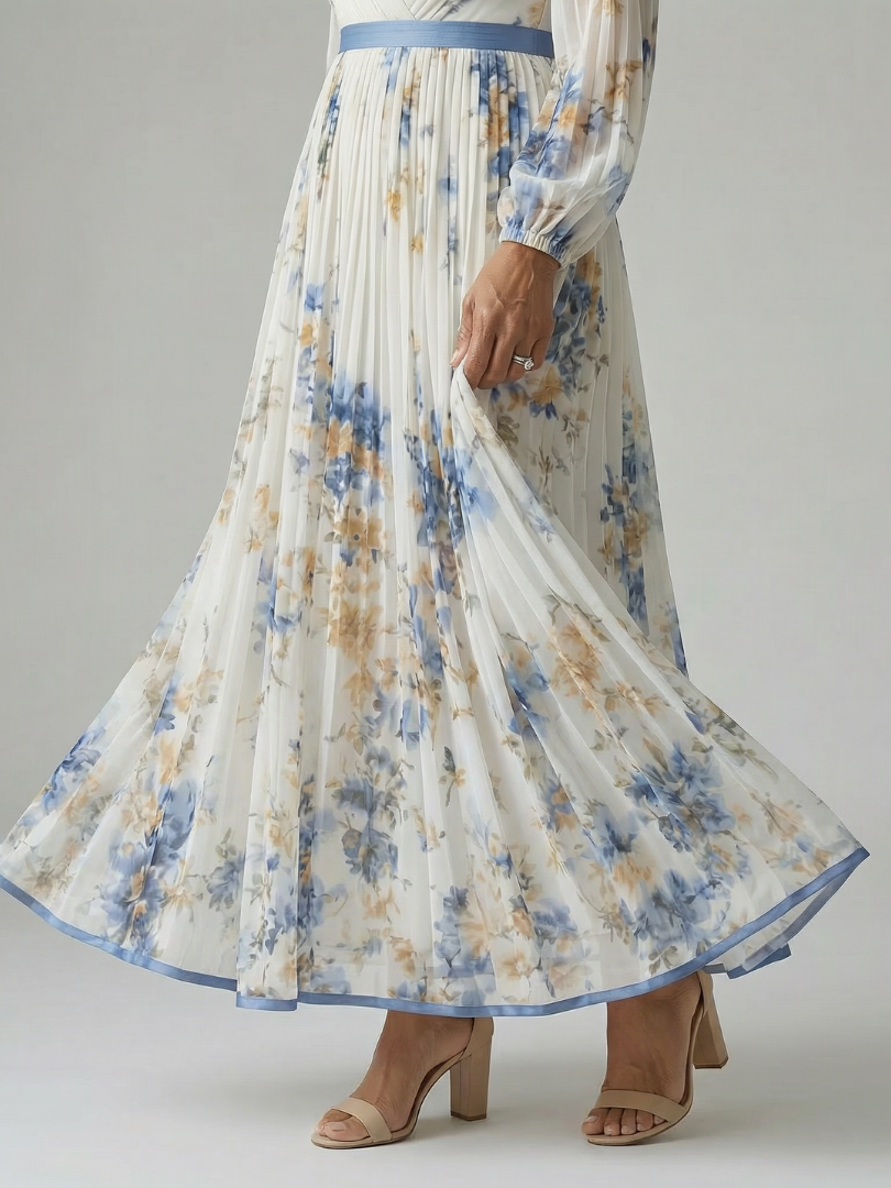 NATALIA | Vestido midi plisado