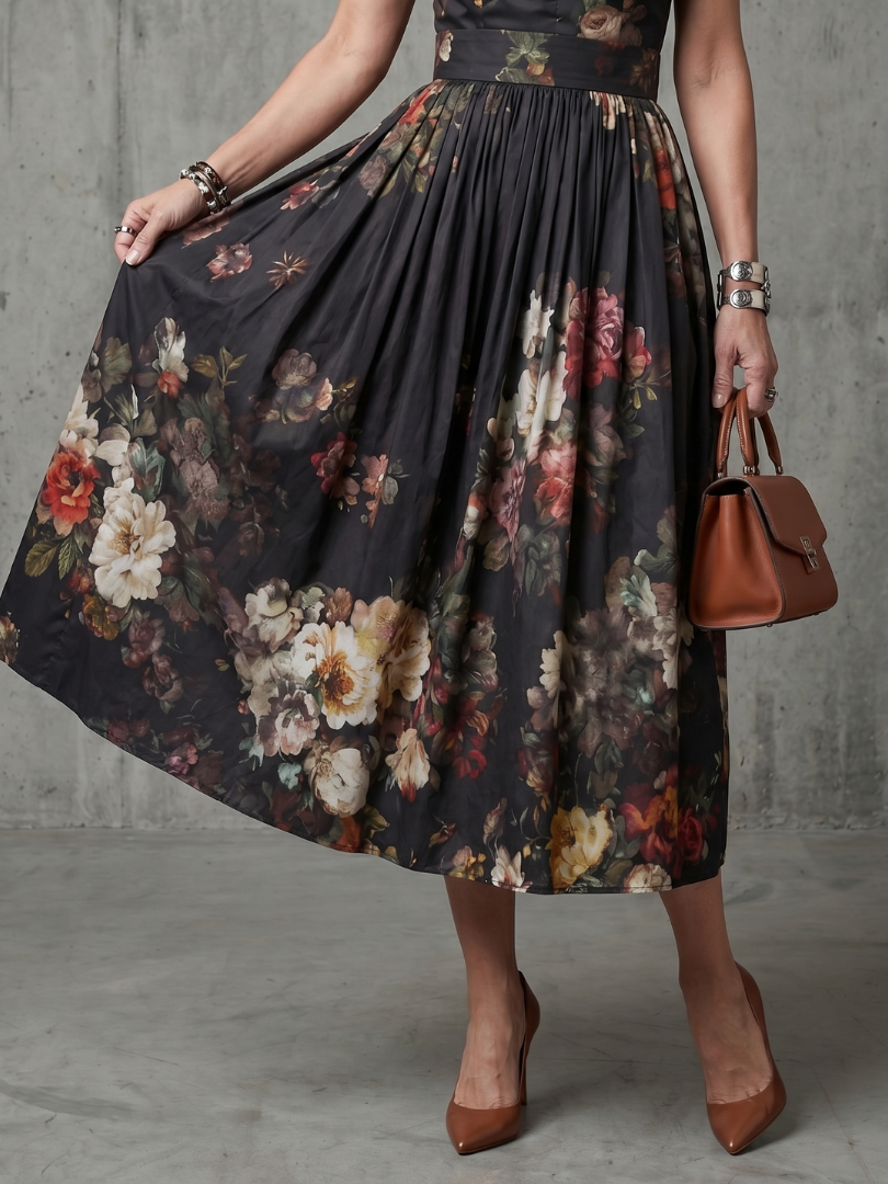 PILAR | Vestido midi plisado