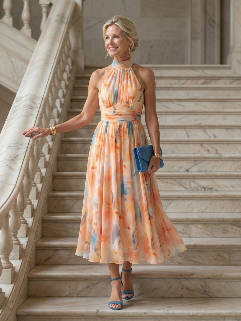 LUCÍA | Vestido midi halter