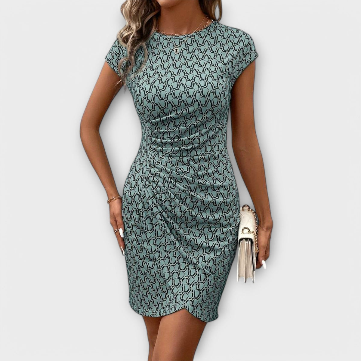 GUADALUPE | Vestido de manga corta estampado