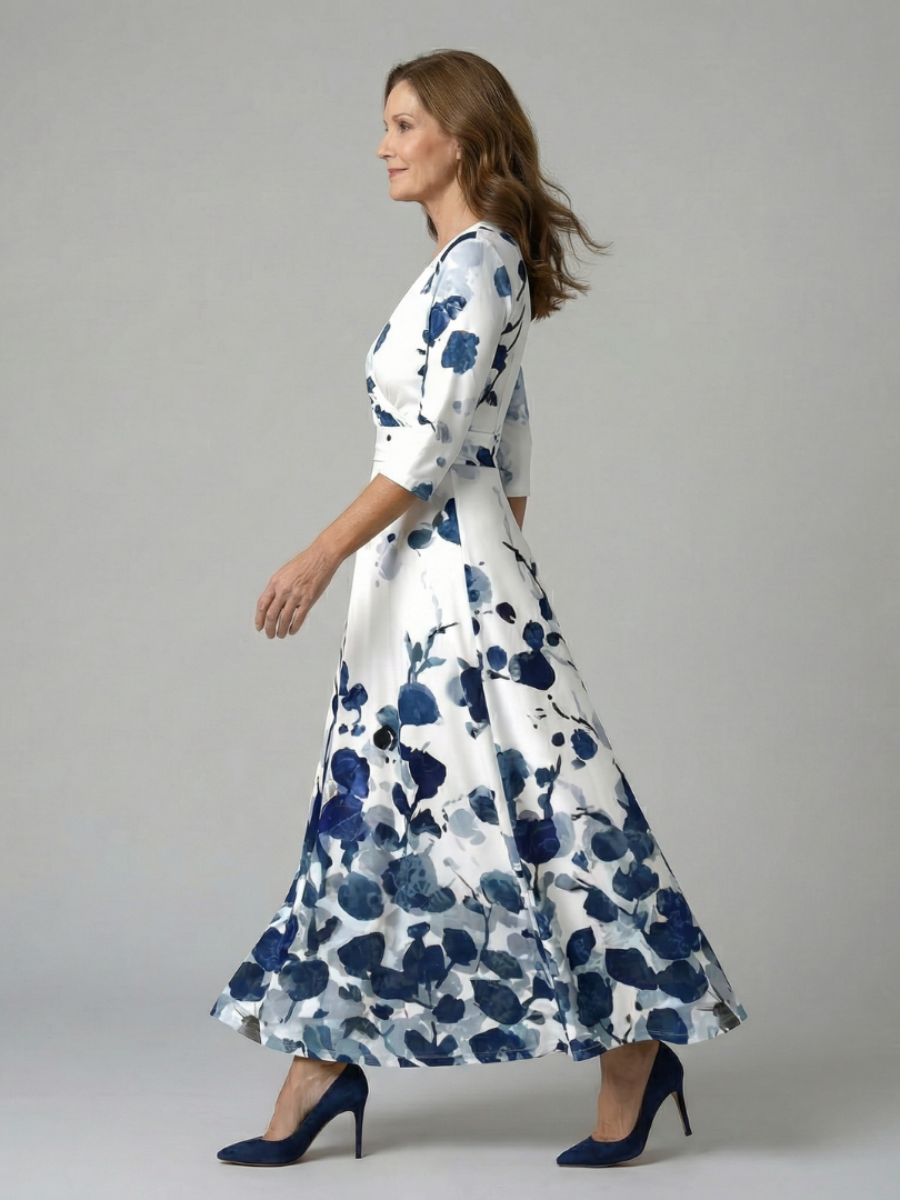ANDREA | Vestido maxi con escote cruzado