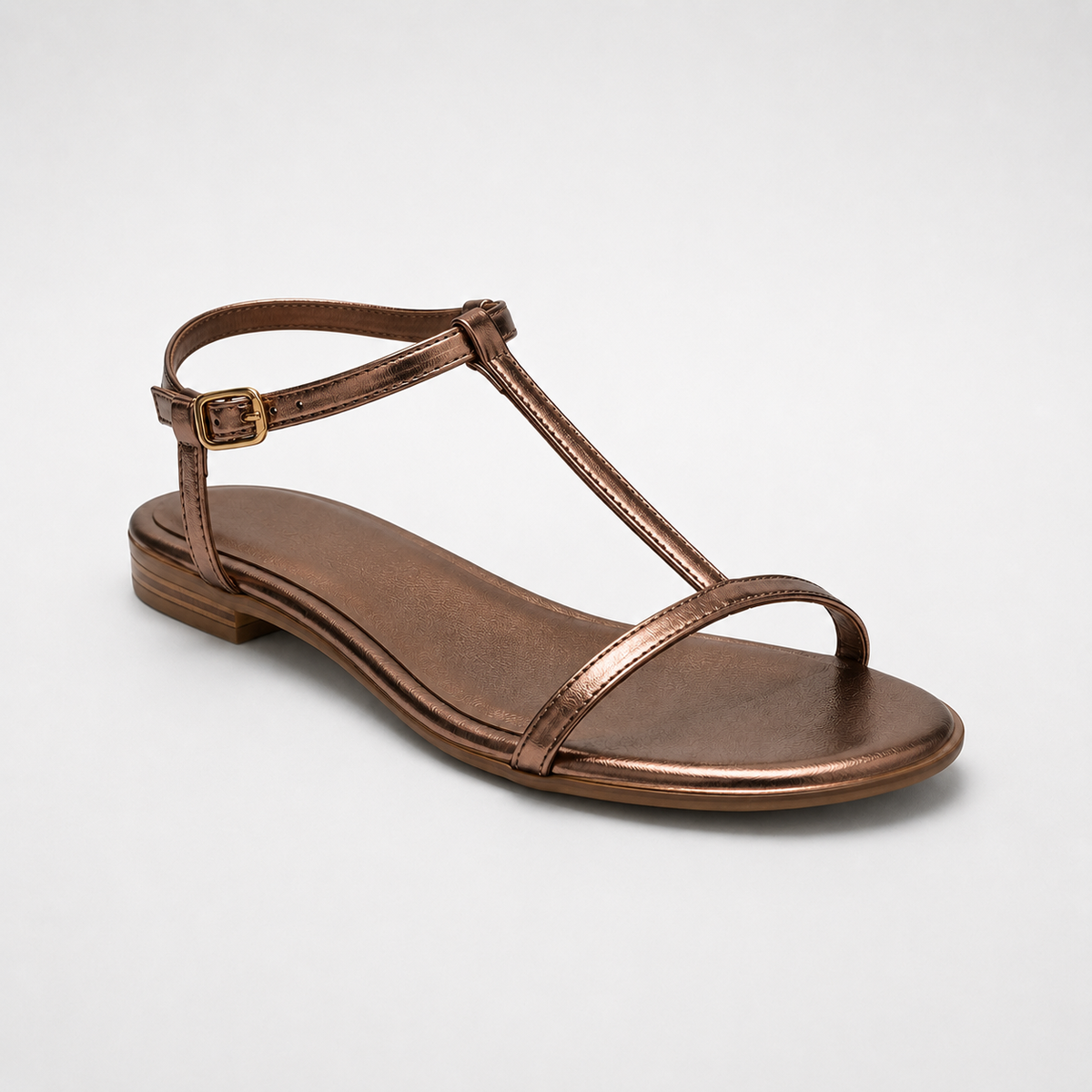 RENATA | Sandalias doradas de tiras finas