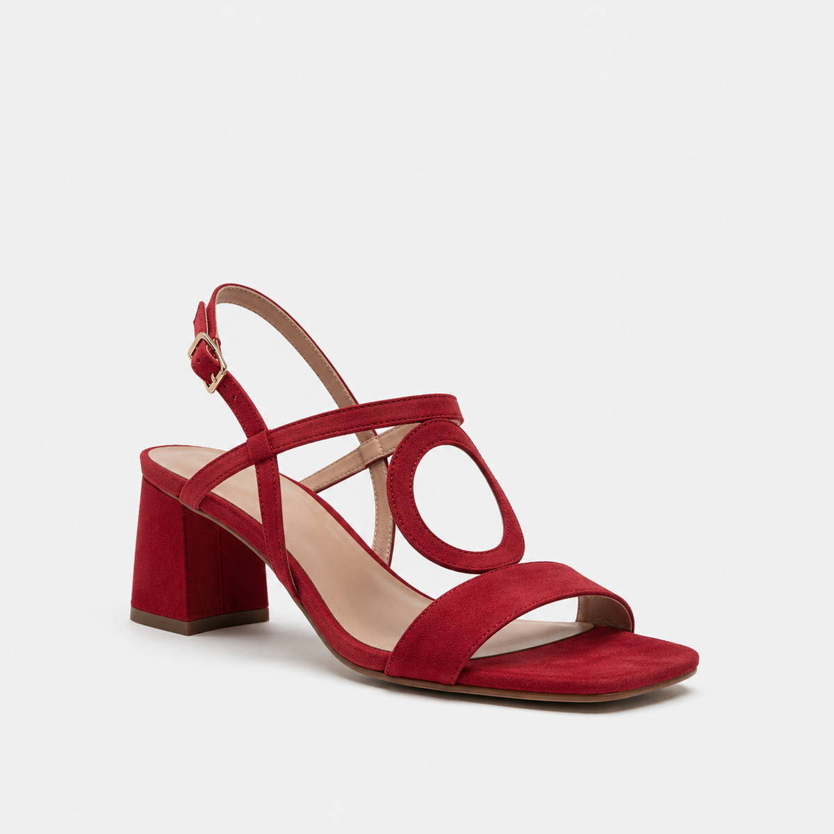 PAOLA | Sandalias de tacón con detalle circular
