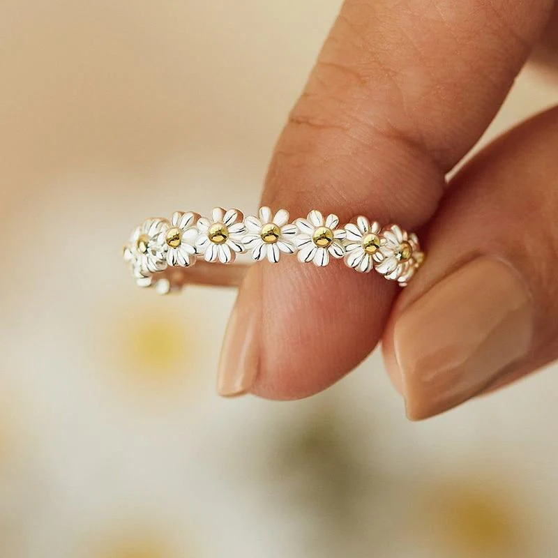 RENATA | Anillo ajustable con margaritas