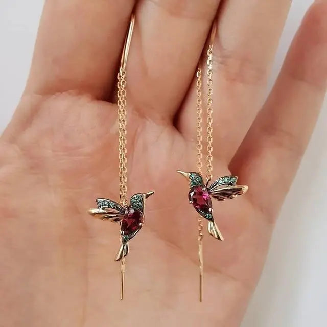 MARÍA JOSÉ JOSÉ | Pendientes de colibrí esmaltado