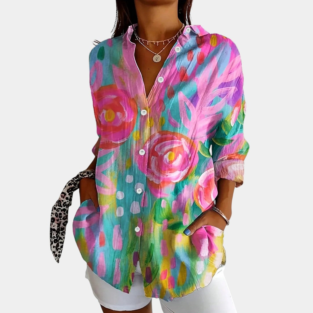 ISABELLA | Blusa con estampado vibrante