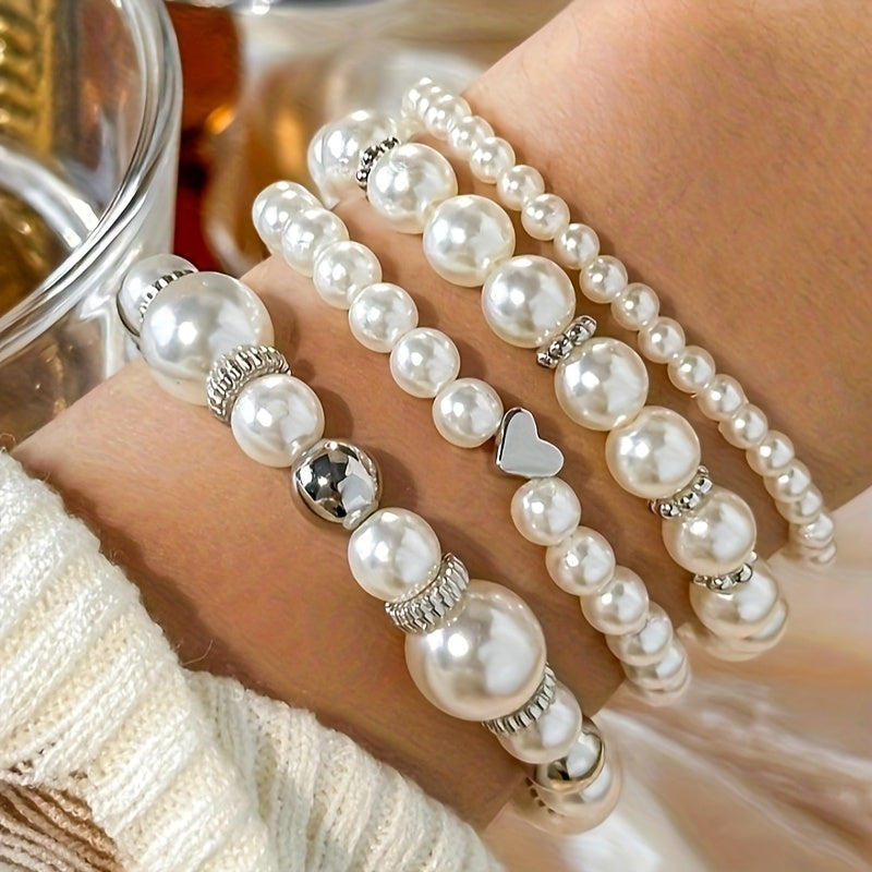 MARÍA JOSÉ JOSÉ | Pulseras de corazón con perlas