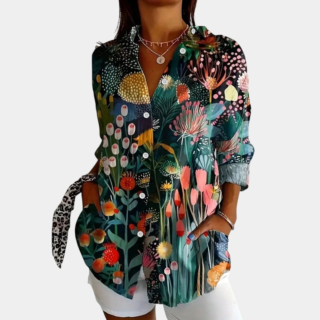 ALEXA | Blusa con estampado vibrante