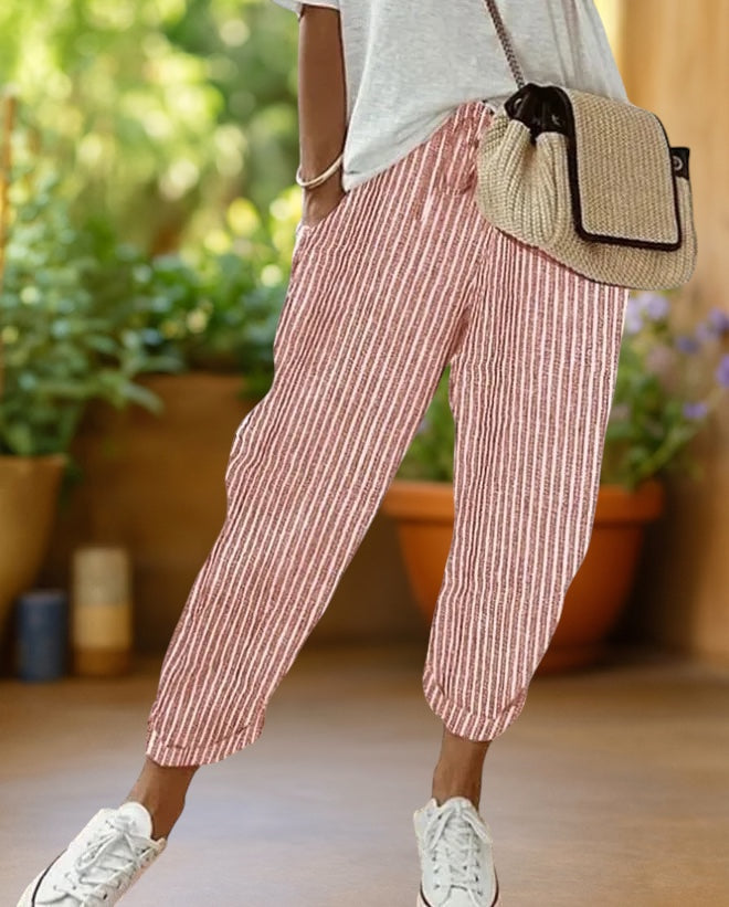 ANDREA | Pantalón de rayas ancho