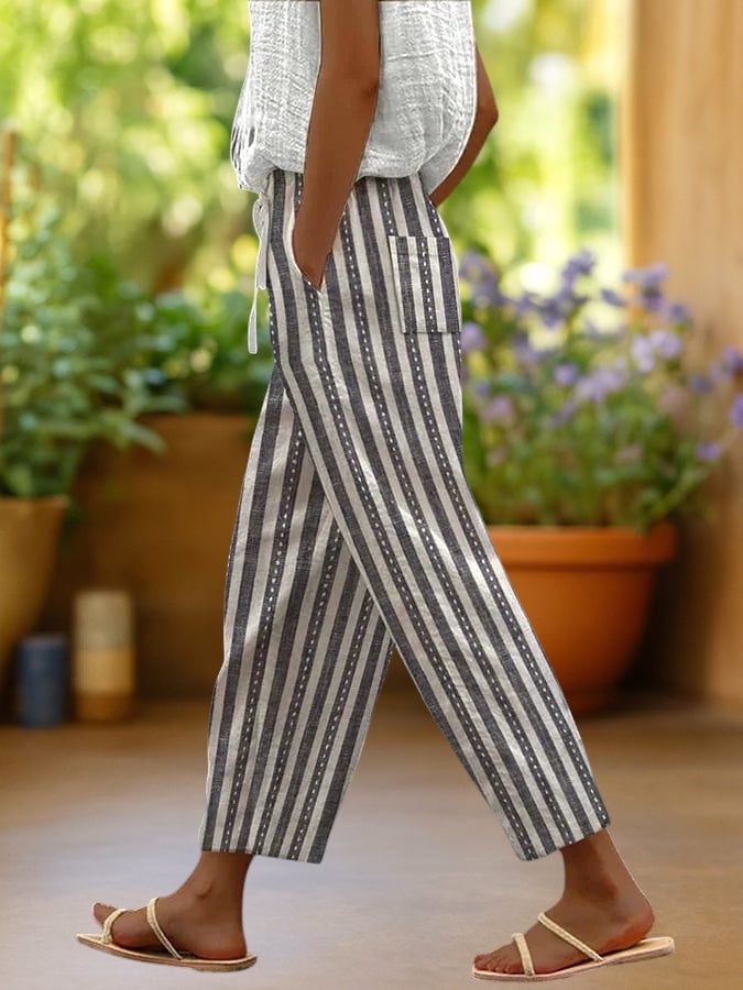 SOLEIL | Pantalón tobillero estampado