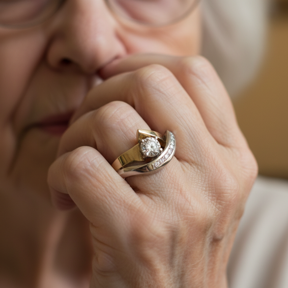 MARÍA JOSÉ JOSÉ | Anillo irregular con zircón