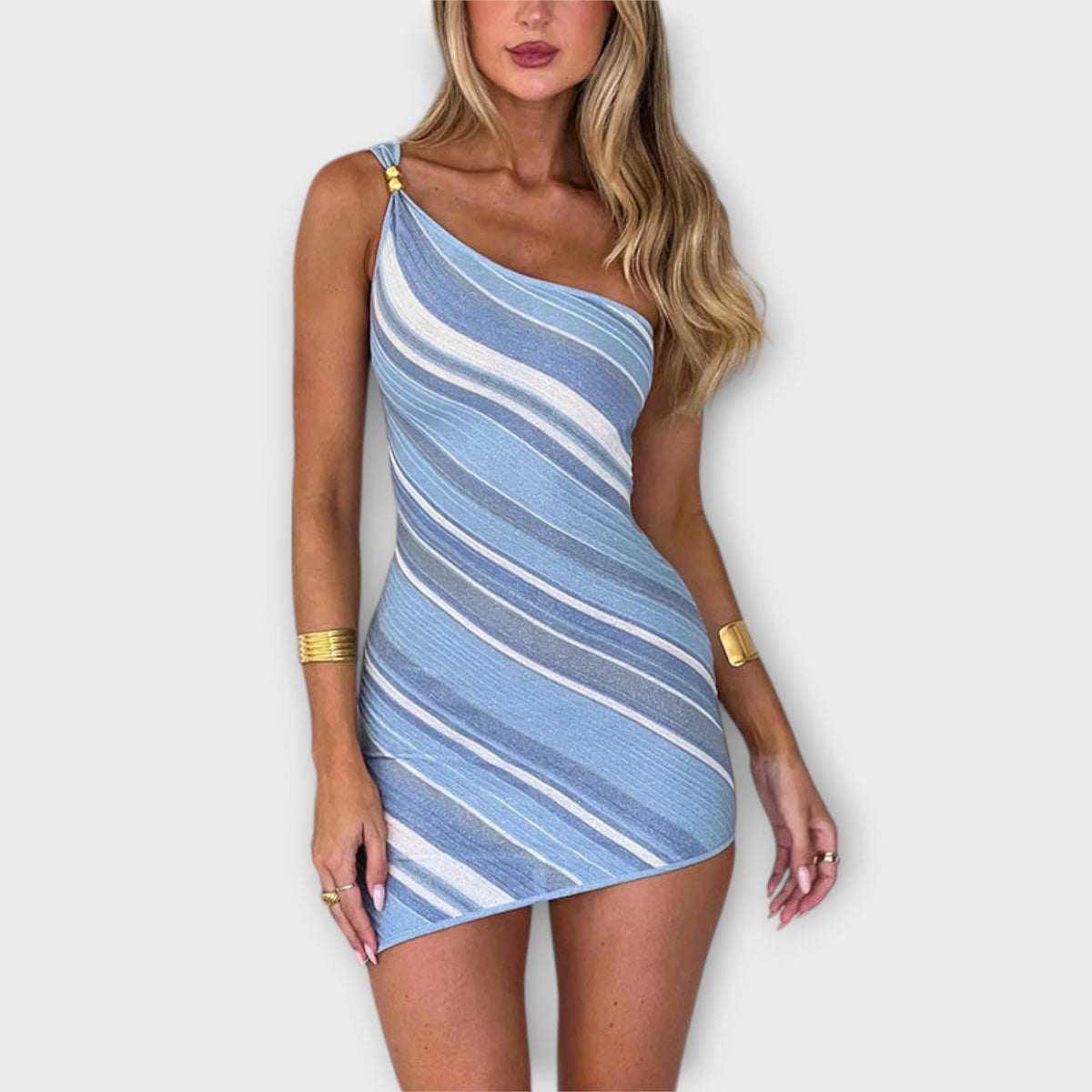 REGINA | Vestido mini de un solo hombro