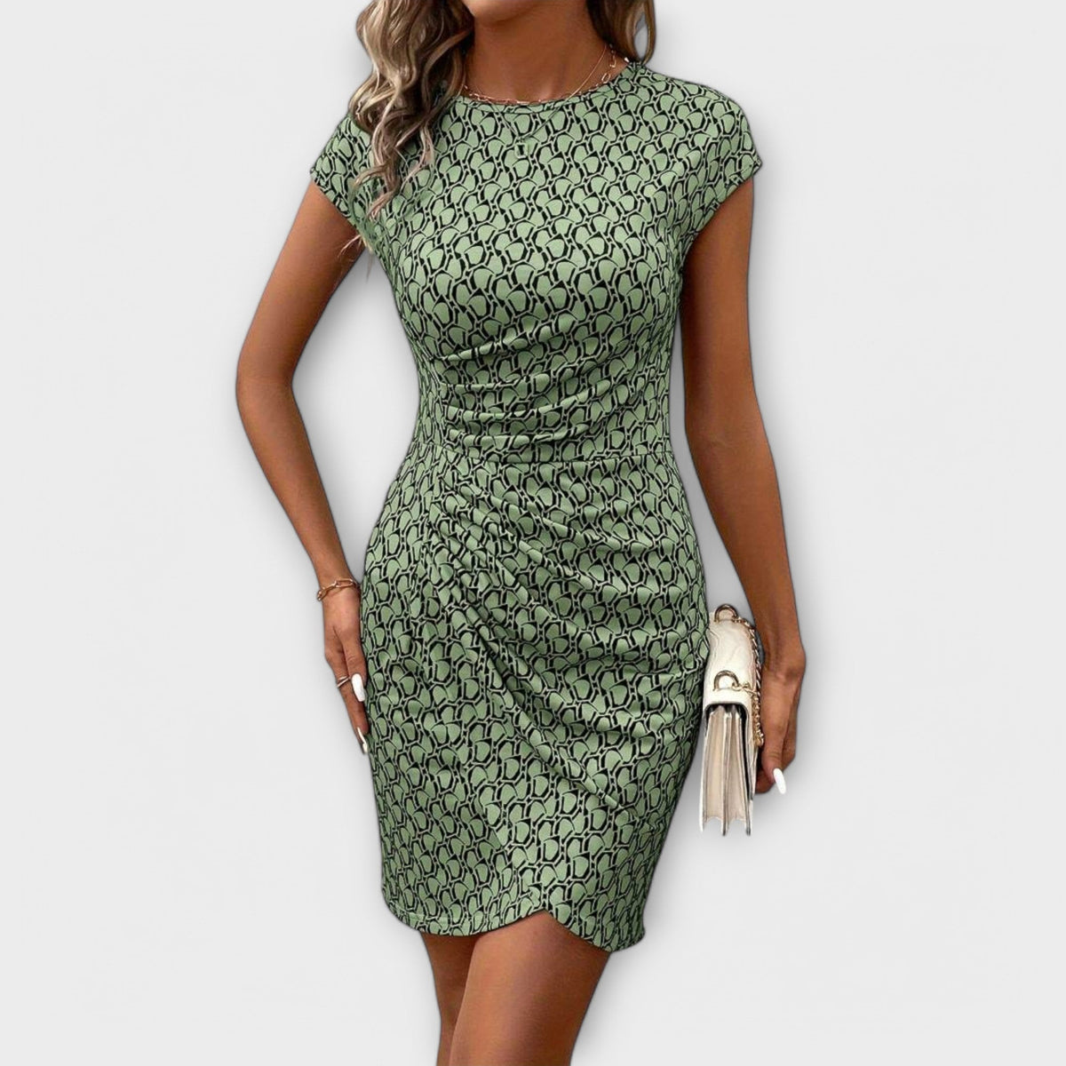 GUADALUPE | Vestido de manga corta estampado