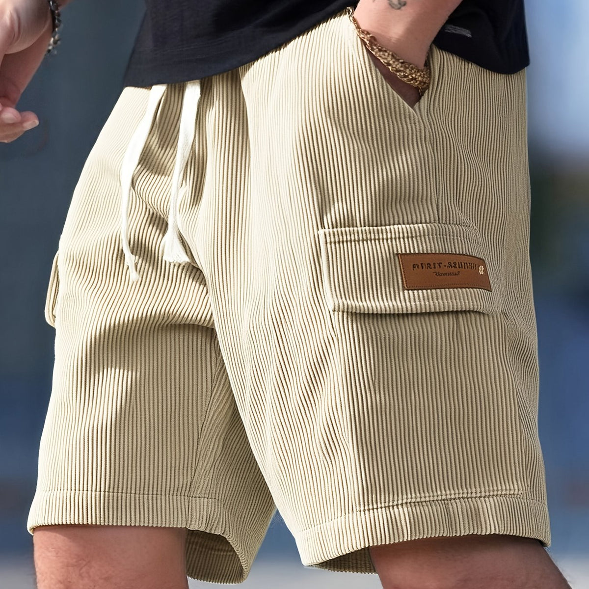 NATALIA | Shorts cargo acanalados