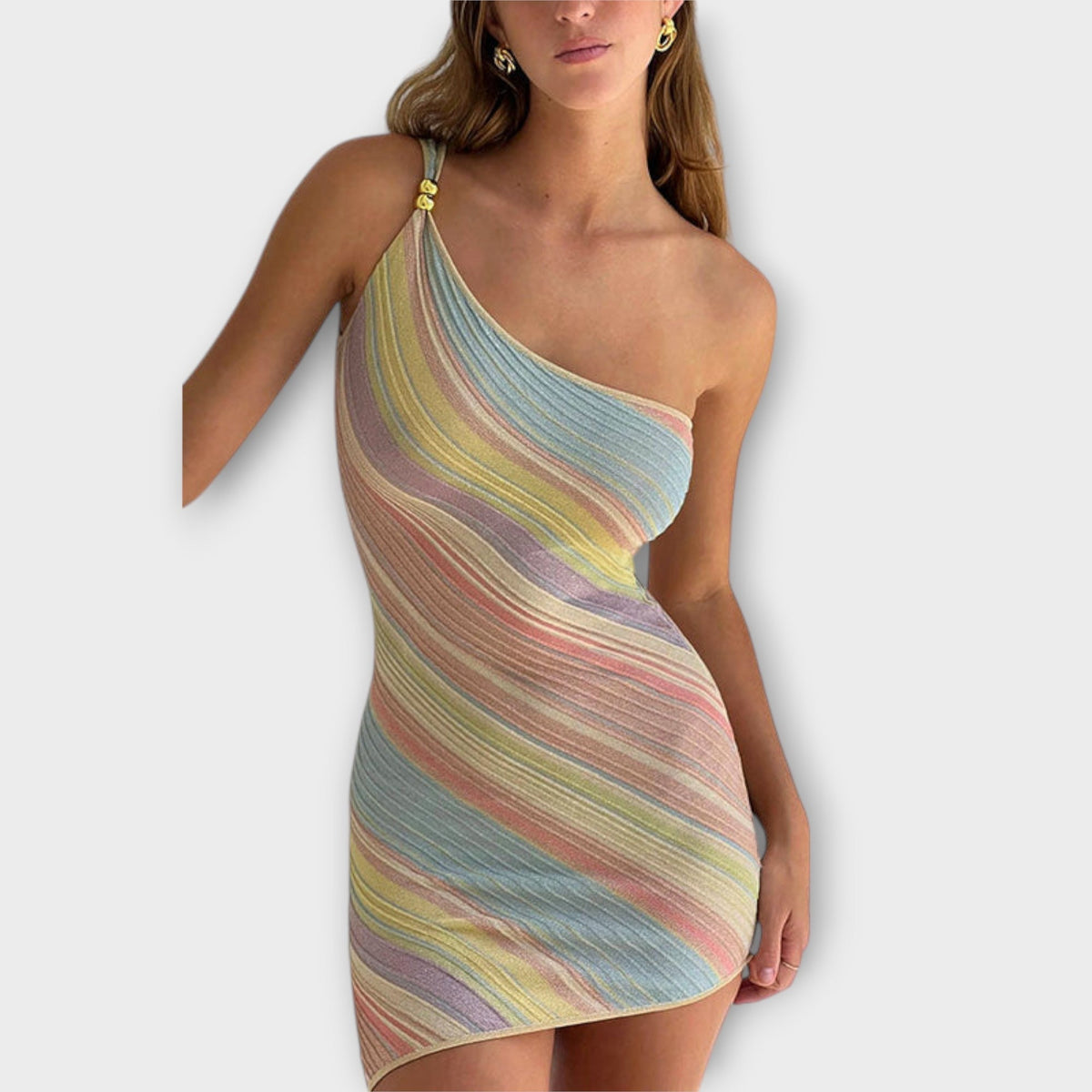 REGINA | Vestido mini de un solo hombro