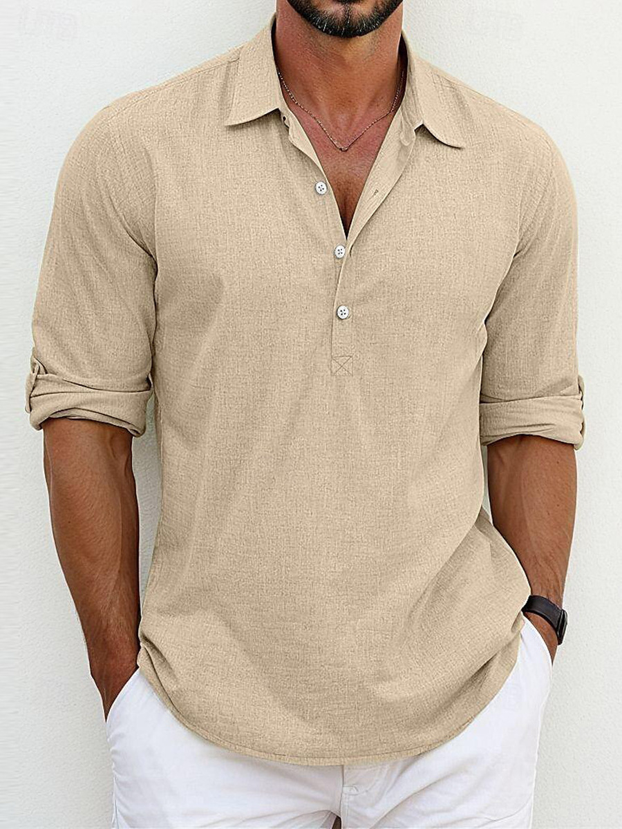 ADRIÁN | Camisa de lino con corte entallado