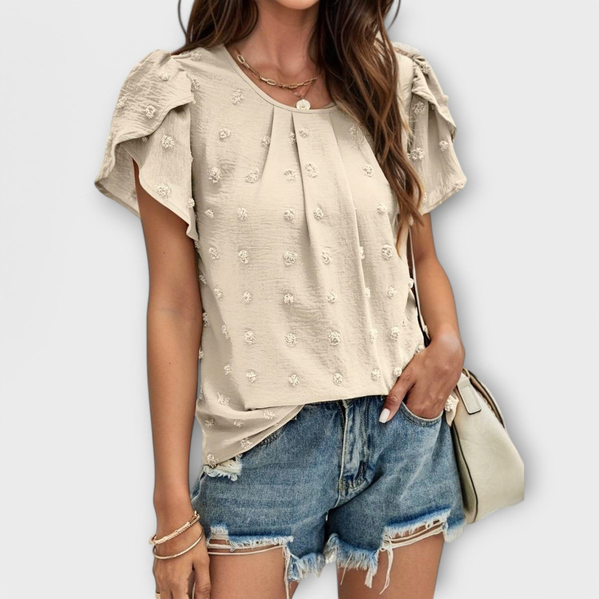 ROSA | Blusa con textura de lunares