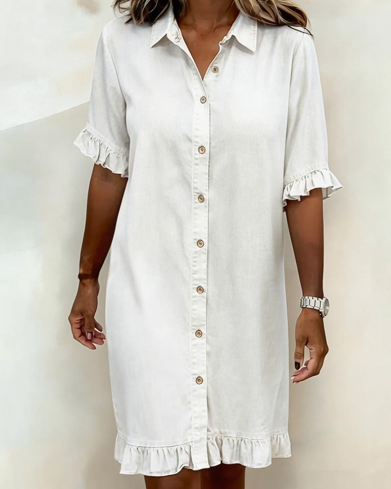 XIMENA | Vestido denim con volantes