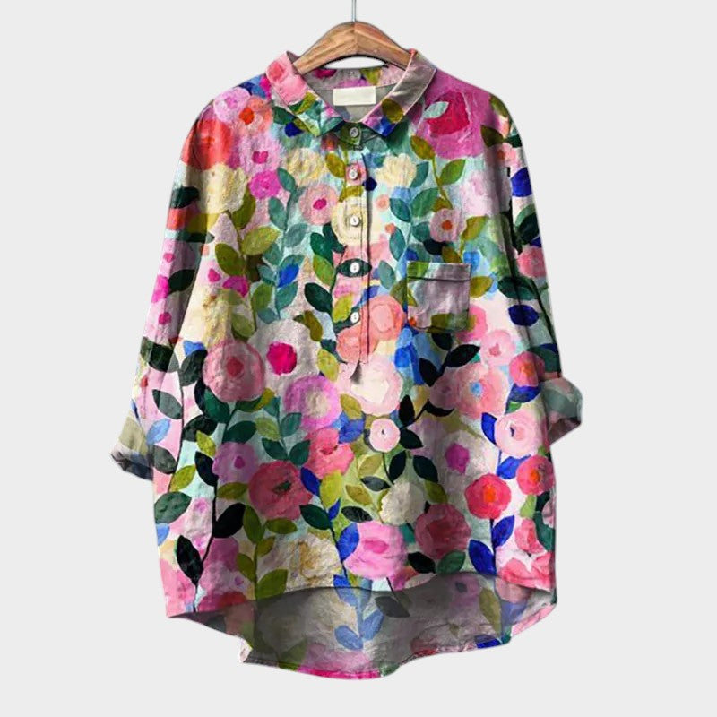 ELENA | Blusa con borde de encaje