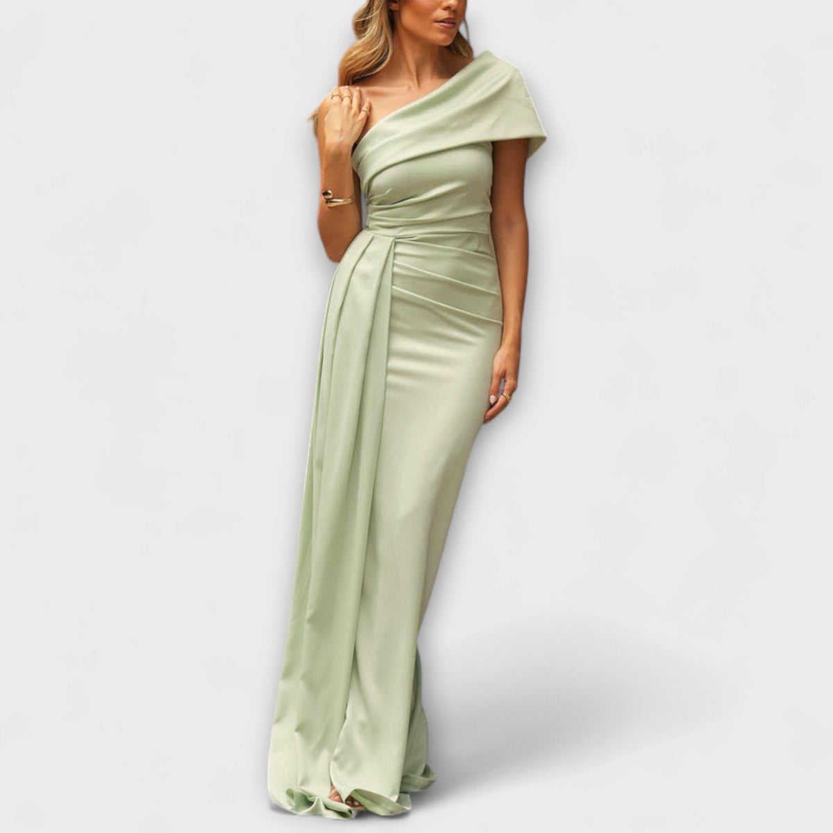 CAMILA | Vestido maxi con escote asimétrico