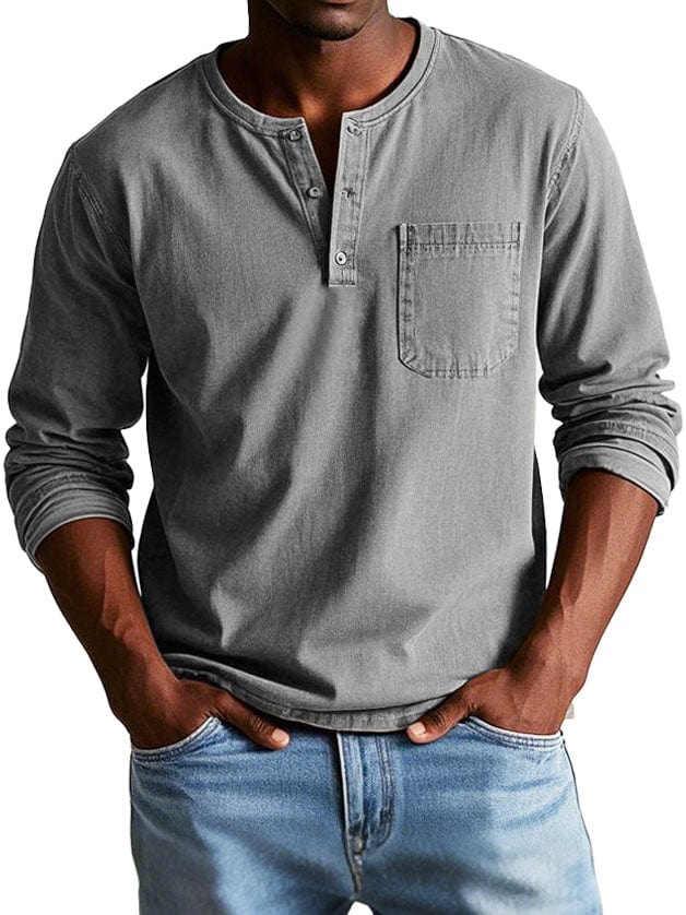 MATEO | Camiseta Henley de manga larga