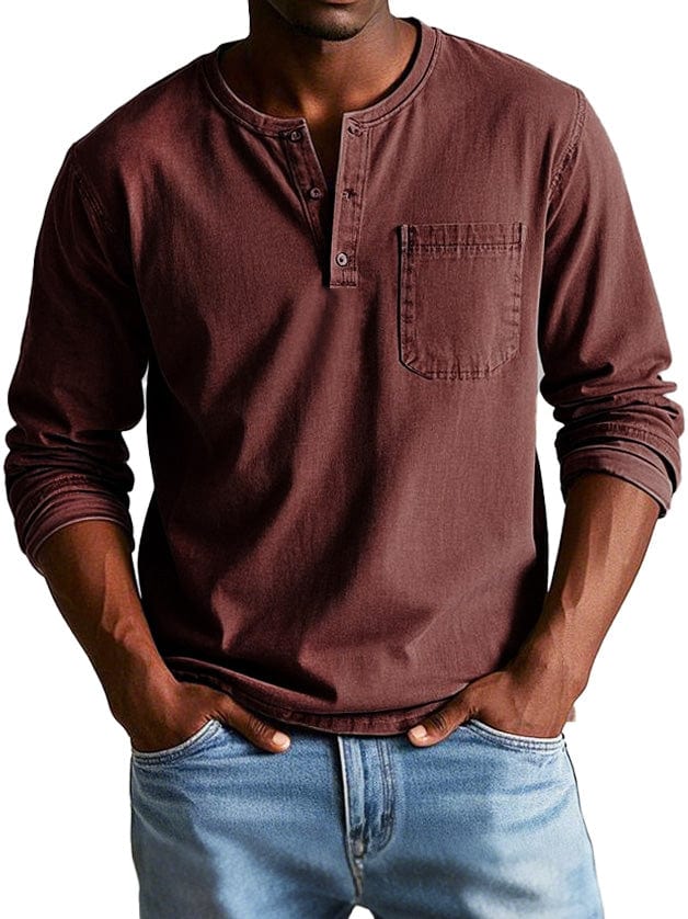 MATEO | Camiseta Henley de manga larga