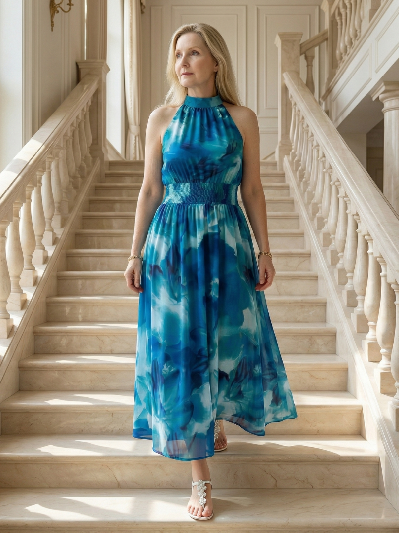 BEATRIZ | Vestido midi halter