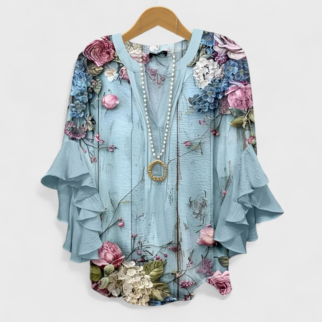 PAOLA | Blusa con escote en lazada