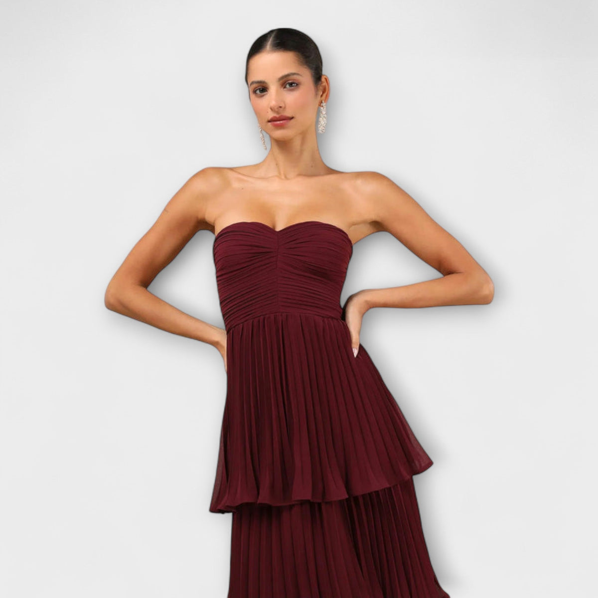 MARÍA JOSÉ JOSÉ | Vestido maxi sin tirantes plastificado