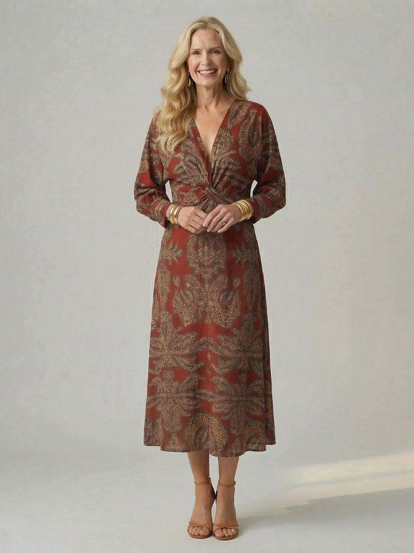 VALENTINA | Vestido midi cruzado