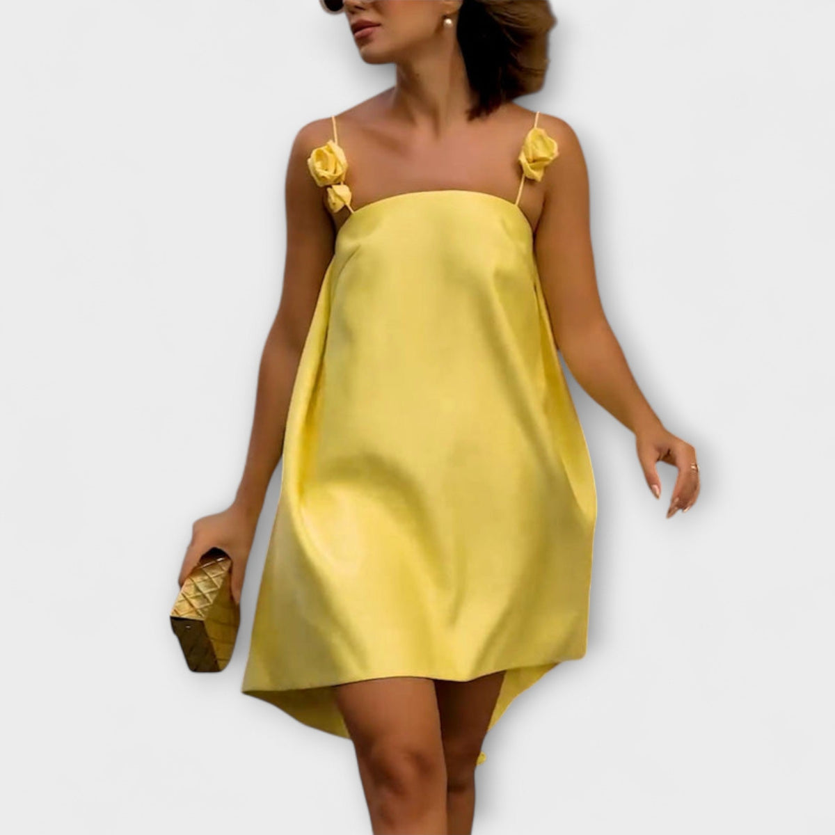 PAOLA | Vestido mini sin mangas floral