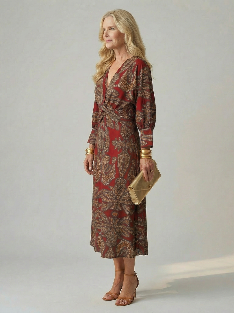 VALENTINA | Vestido midi cruzado