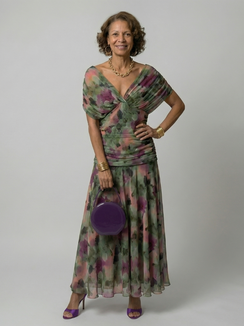 DANIELA | Vestido midi con hombros descubiertos