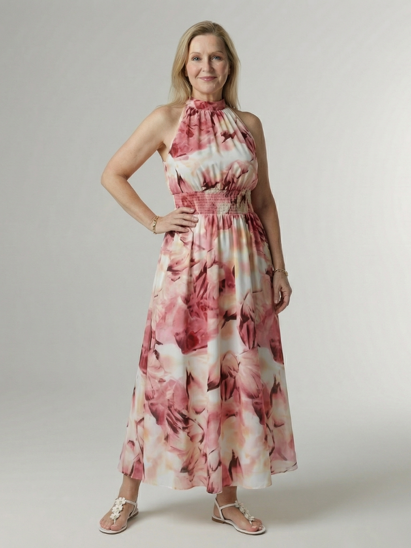 BEATRIZ | Vestido midi halter