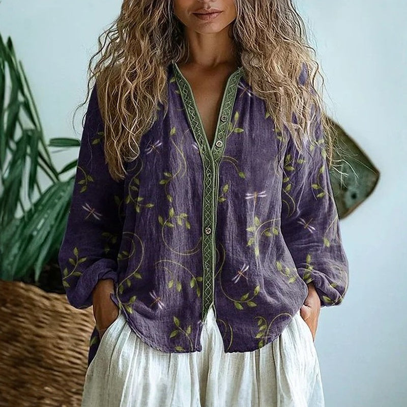 MARÍA JOSÉ | Blusa con estampado natural