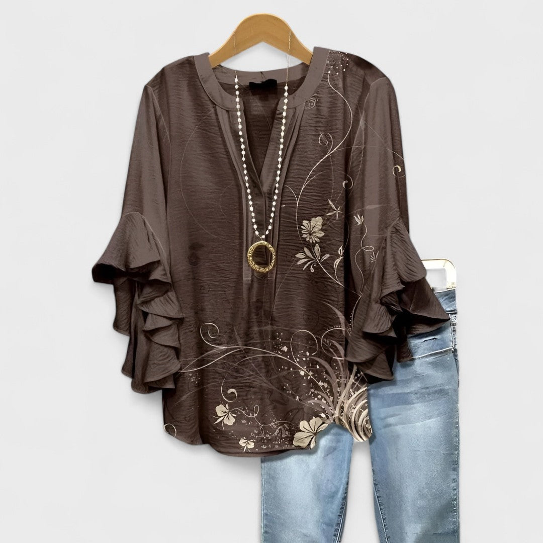 PAOLA | Blusa con escote en lazada