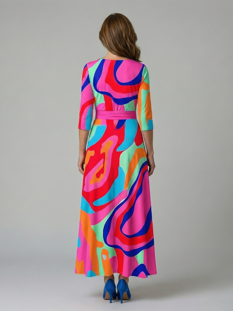 ANDREA | Vestido maxi con escote cruzado